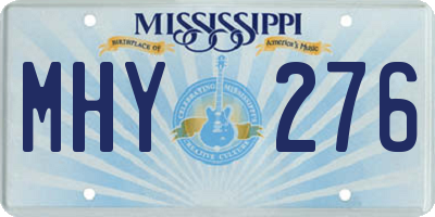MS license plate MHY276