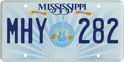 MS license plate MHY282