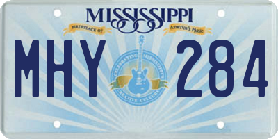 MS license plate MHY284
