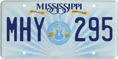 MS license plate MHY295