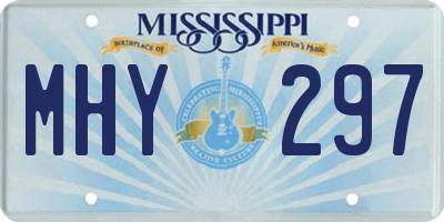 MS license plate MHY297