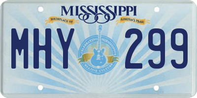 MS license plate MHY299