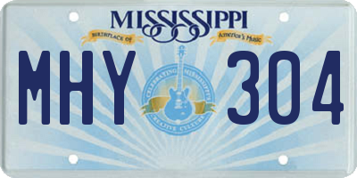 MS license plate MHY304