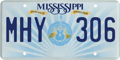 MS license plate MHY306