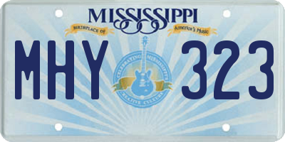 MS license plate MHY323