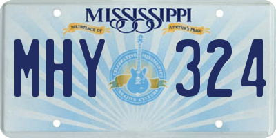 MS license plate MHY324