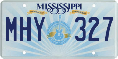 MS license plate MHY327