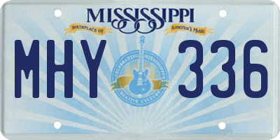 MS license plate MHY336