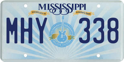 MS license plate MHY338