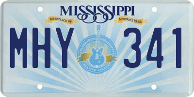 MS license plate MHY341