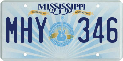 MS license plate MHY346