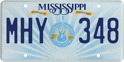 MS license plate MHY348