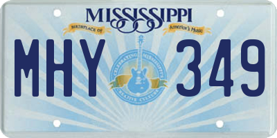MS license plate MHY349