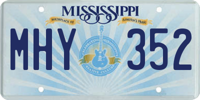 MS license plate MHY352