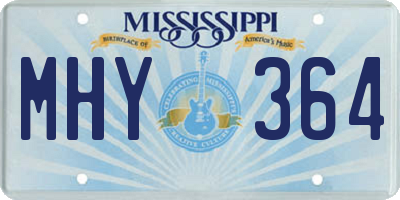 MS license plate MHY364