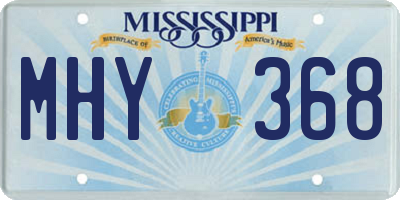 MS license plate MHY368
