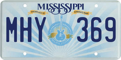 MS license plate MHY369