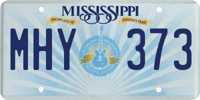 MS license plate MHY373