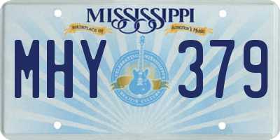 MS license plate MHY379