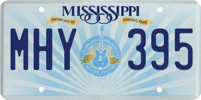 MS license plate MHY395
