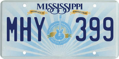 MS license plate MHY399