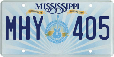 MS license plate MHY405