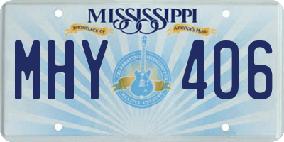 MS license plate MHY406