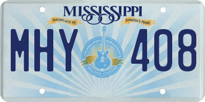 MS license plate MHY408
