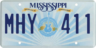 MS license plate MHY411