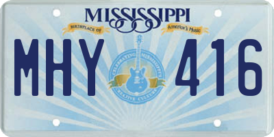 MS license plate MHY416