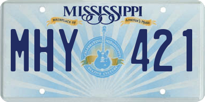 MS license plate MHY421