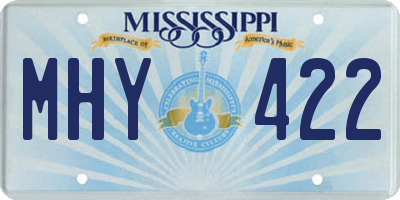MS license plate MHY422