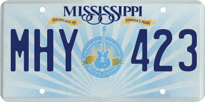 MS license plate MHY423