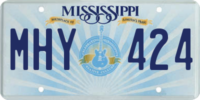 MS license plate MHY424