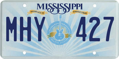 MS license plate MHY427