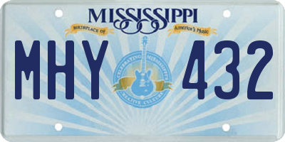 MS license plate MHY432