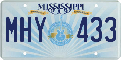 MS license plate MHY433