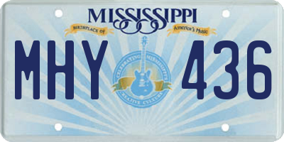 MS license plate MHY436