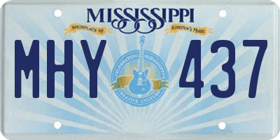MS license plate MHY437