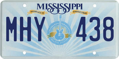 MS license plate MHY438