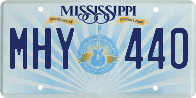 MS license plate MHY440