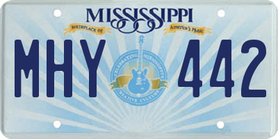 MS license plate MHY442