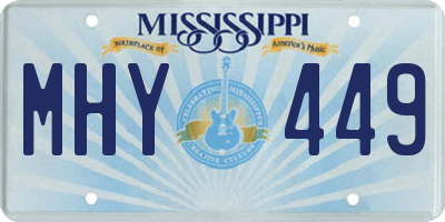 MS license plate MHY449