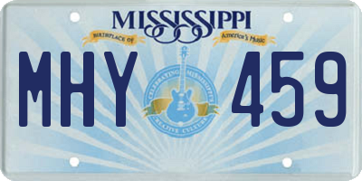 MS license plate MHY459