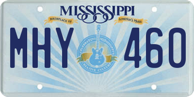 MS license plate MHY460