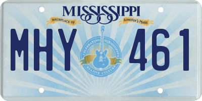MS license plate MHY461