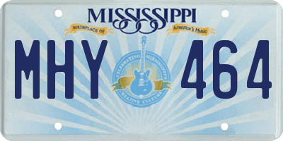 MS license plate MHY464