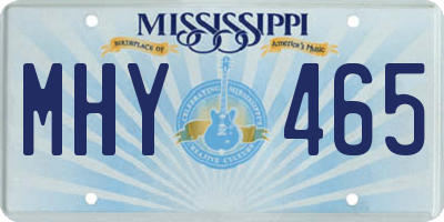 MS license plate MHY465