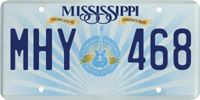 MS license plate MHY468