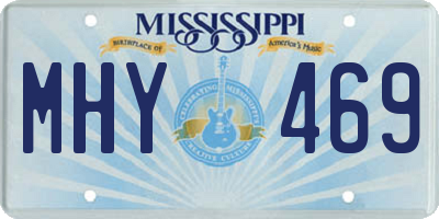 MS license plate MHY469